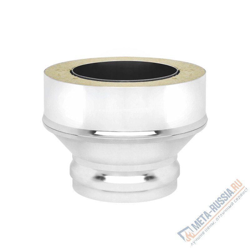 Труба дымоход Везувий переход на сэндвич нерж. (AISI 430/0,5мм)