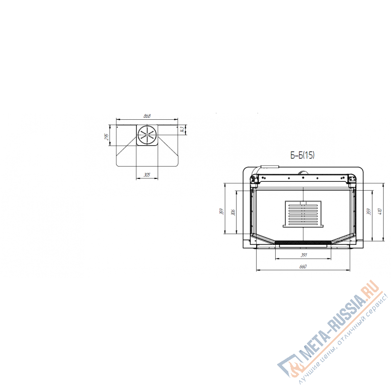 Печь-камин Экокамин Прага три стекла черный (PK 001)