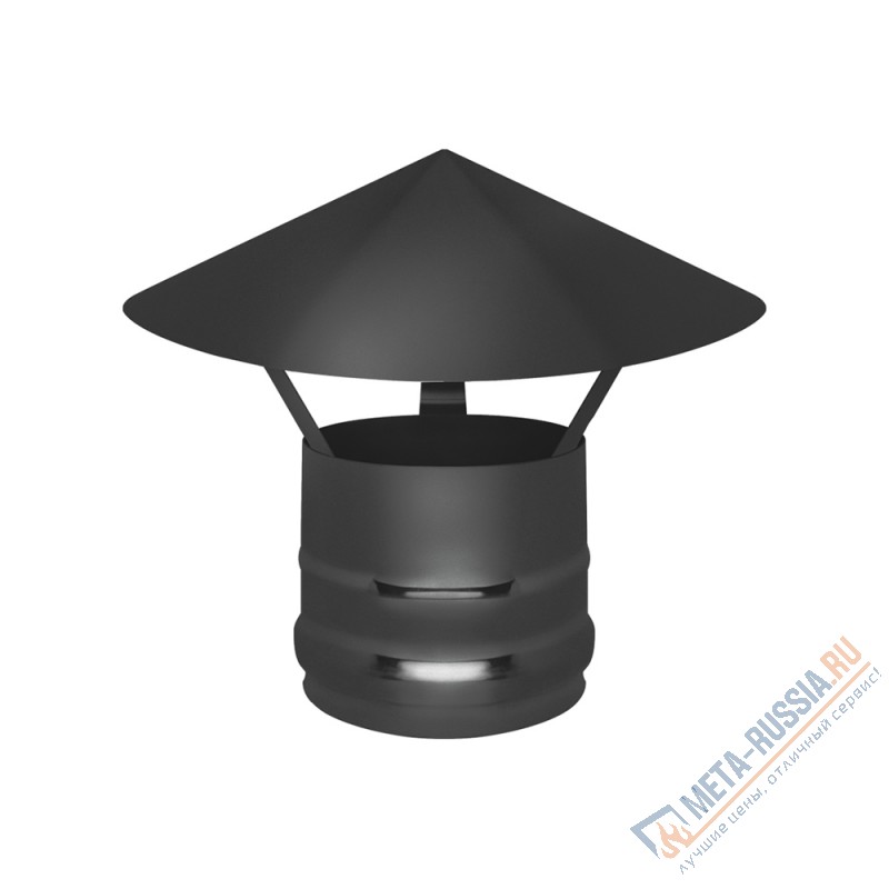 Зонт Везувий BLACK (AISI 430/0,5мм)