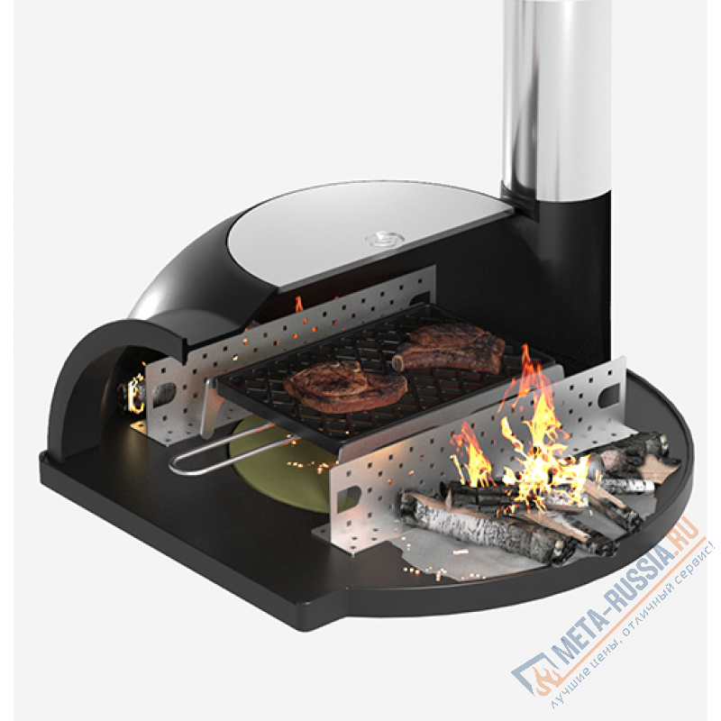 Садовая чугунная печь LEGENDA GARDEN (с чугунным основанием) на подставке