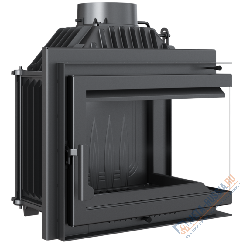 Каминная топка Kratki SIMPLE/M/S/P/BS (угловое стекло справа)