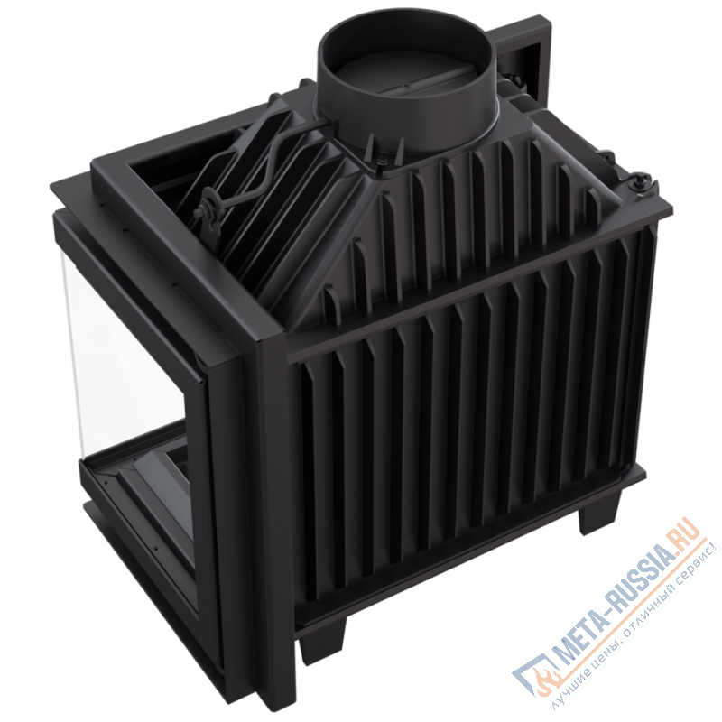 Каминная топка Kratki SIMPLE/M/S/P/BS (угловое стекло справа)