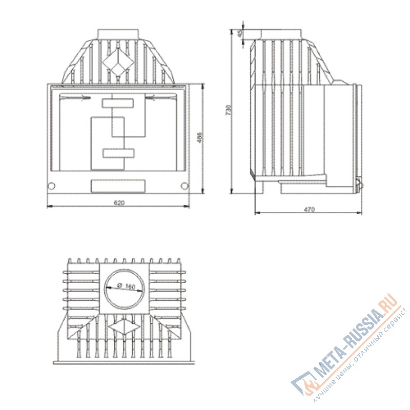 Каминные топки Monolity 16KW Round