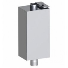 Труба дымоход Везувий бак нержавейка на трубе 80л д.115 (прямоугольный) (AISI 439)