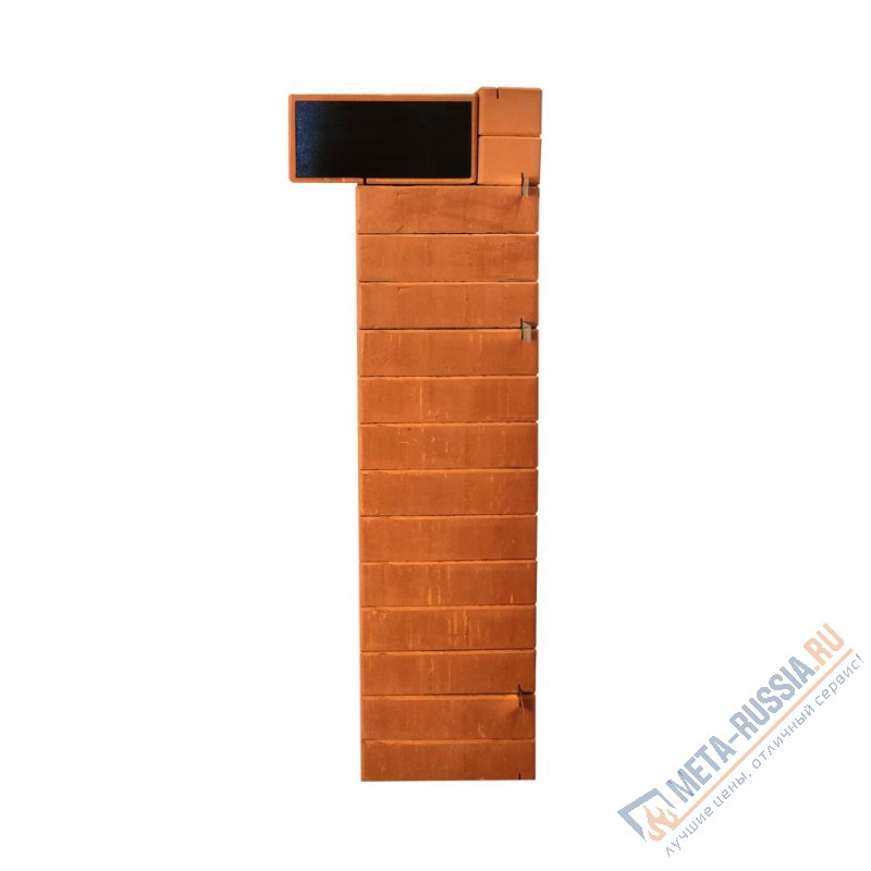 Портал КДМ Банной печи Универсальный 980*960 фигурный (красный)