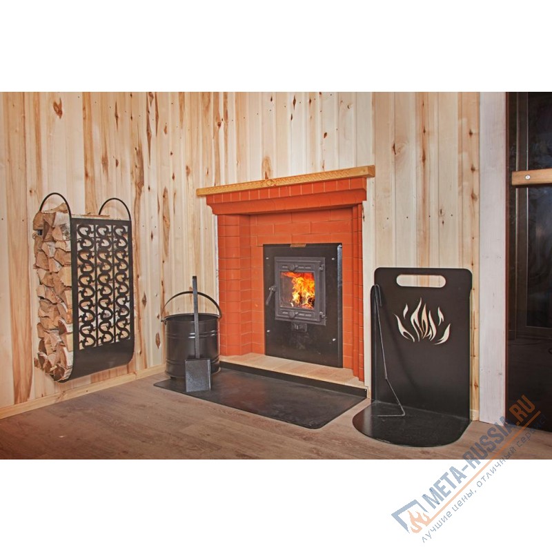 Портал КДМ Банной печи Универсальный 980*960 фигурный (красный)