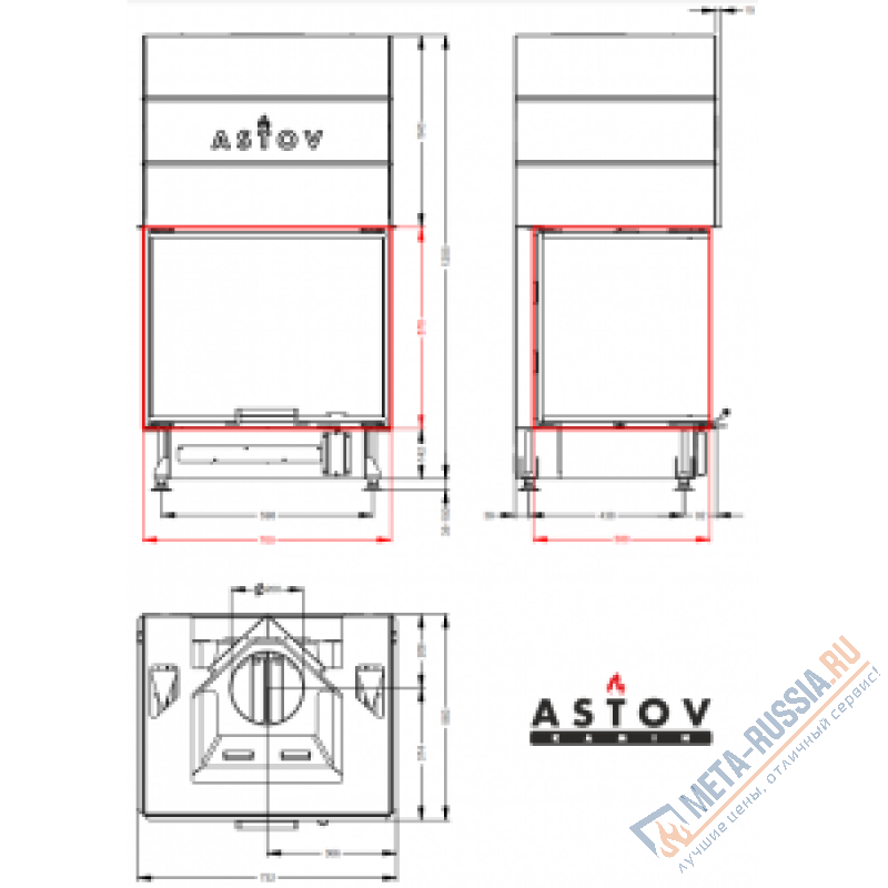 Каминная топка ASTOV П3С 7057