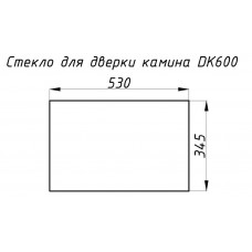 Стекло жаропрочное прямое 500x345 мм (0,172 м2) Бавария ЭКО две конфорки PK168M/с духовкой и плитой РК179 дверк