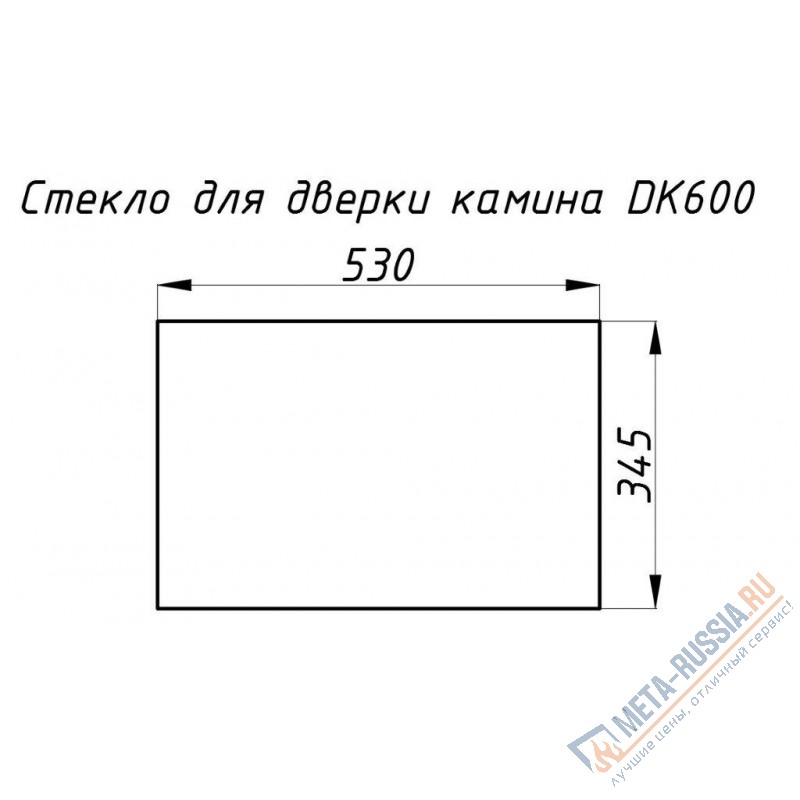Стекло жаропрочное прямое 500x345 мм (0,172 м2) Бавария ЭКО две конфорки PK168M/с духовкой и плитой РК179 дверк