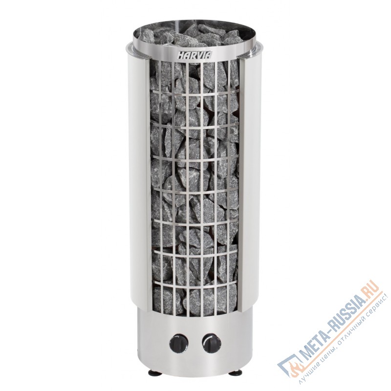 Печь электрическая Harvia Cilindro PC70VH White (белая, полузакрытый кожух, со встроенным пультом)