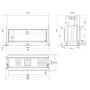 Каминная топка Brunner ARCHITEKTUR-KAMIN CLASSIC 53/166 TUNNEL с подъемом на одной стороне