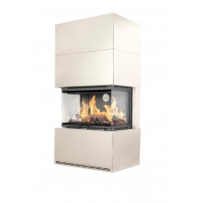 Камин Экокамин РОДОС 800 слоновая кость KRN800BK черный шамот 