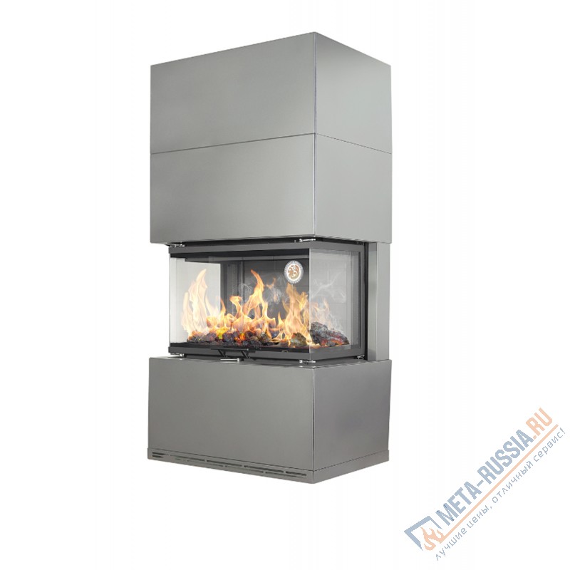 Камин Экокамин РОДОС 800 KRN800BG графит черный шамот
