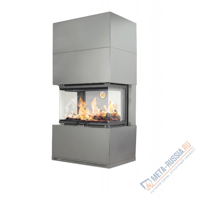 Камин Экокамин РОДОС 800 KRN800G графит белый шамот