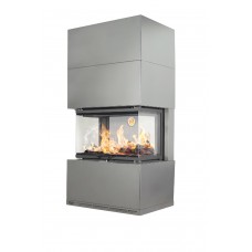 Камин Экокамин РОДОС 800 KRN800G графит белый шамот