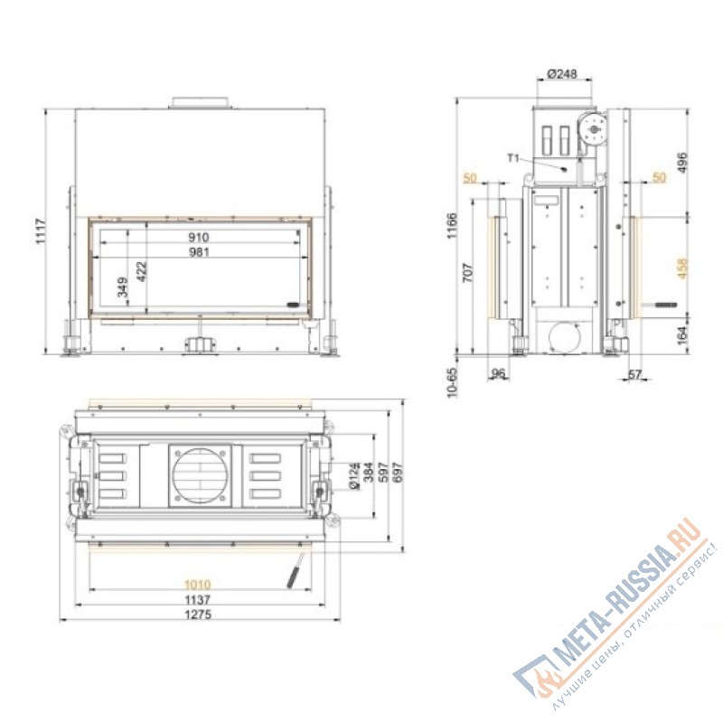 Каминная топка Brunner ARCHITEKTUR-KAMIN CLASSIC 45/101