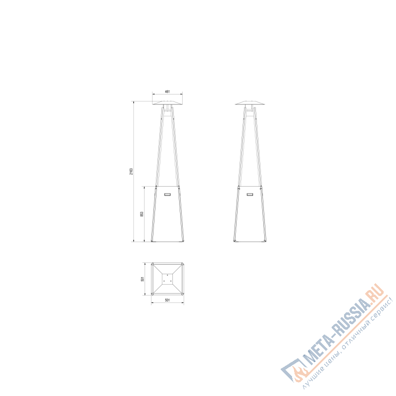 Газовый нагреватель Kratki UMBRELLA/C/G31/37MBAR/S