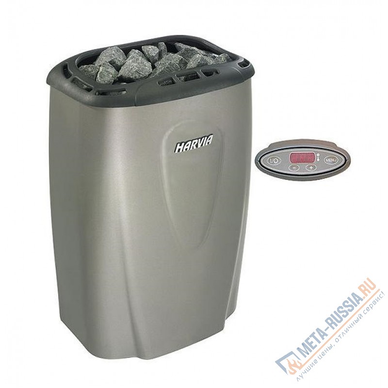 Печь электрическая Harvia Moderna V80E-1 Platinum (платина, выносной пульт в комплекте)