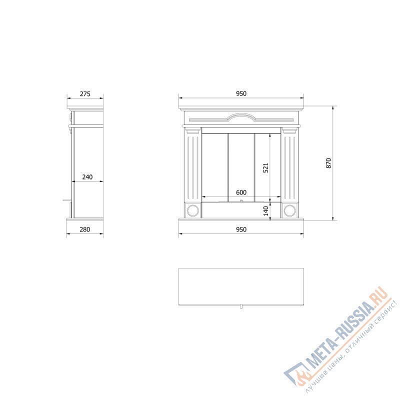 Биокамин DECEMBER, TUV (ЛЕГО) черный