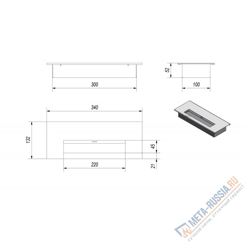 Биокамин настольный Kratki India черный, TUV