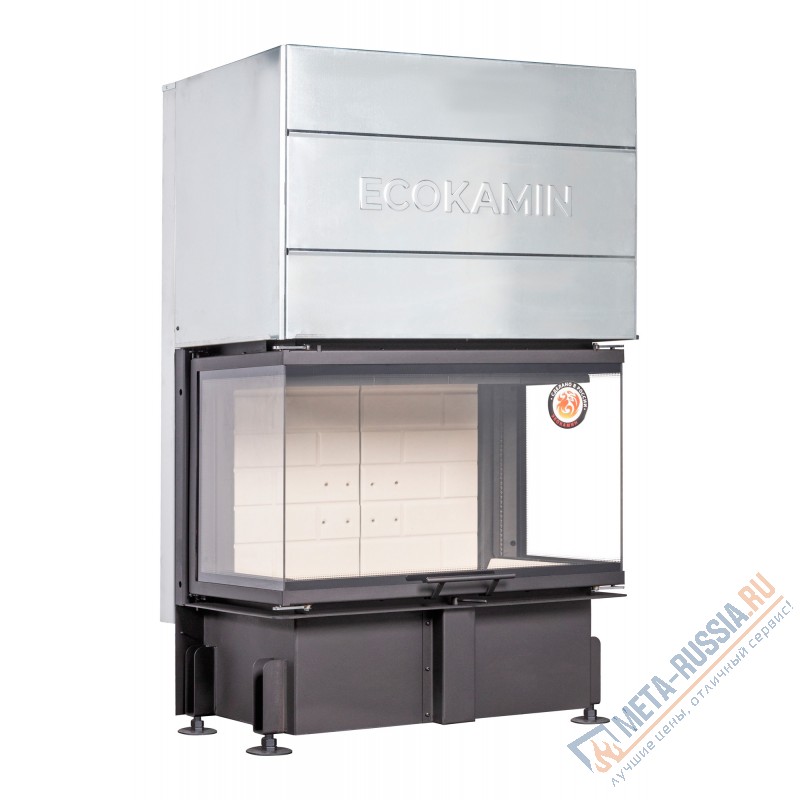 Каминная топка Экокамин ДЕЛЬТА 800 три стекла принтинг TDN800