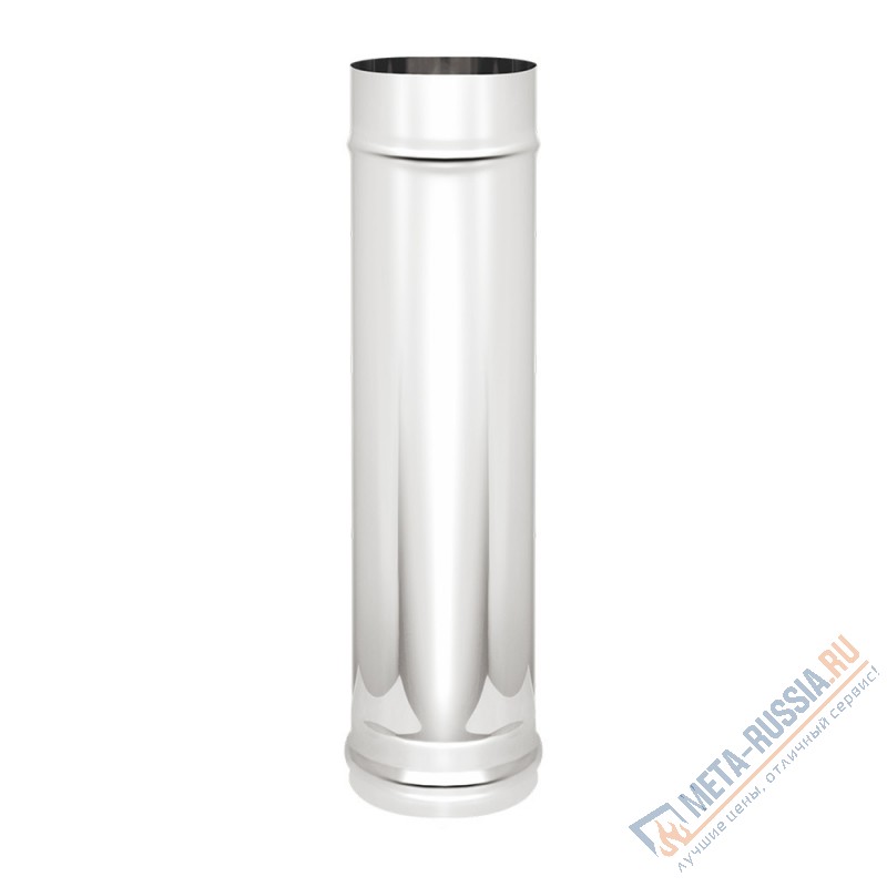 Труба дымоход Везувий труба из нержавейки (AISI 304/0,8мм), L-0,5м