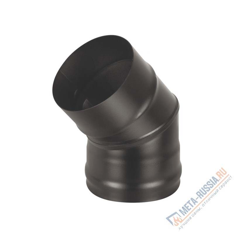 Труба дымоход Везувий колено BLACK (AISI 430/0,8мм) 45 гр.