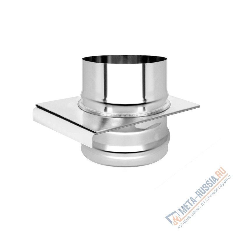 Труба дымоход Везувий шибер нерж. задвижной (AISI 430/0,5мм)