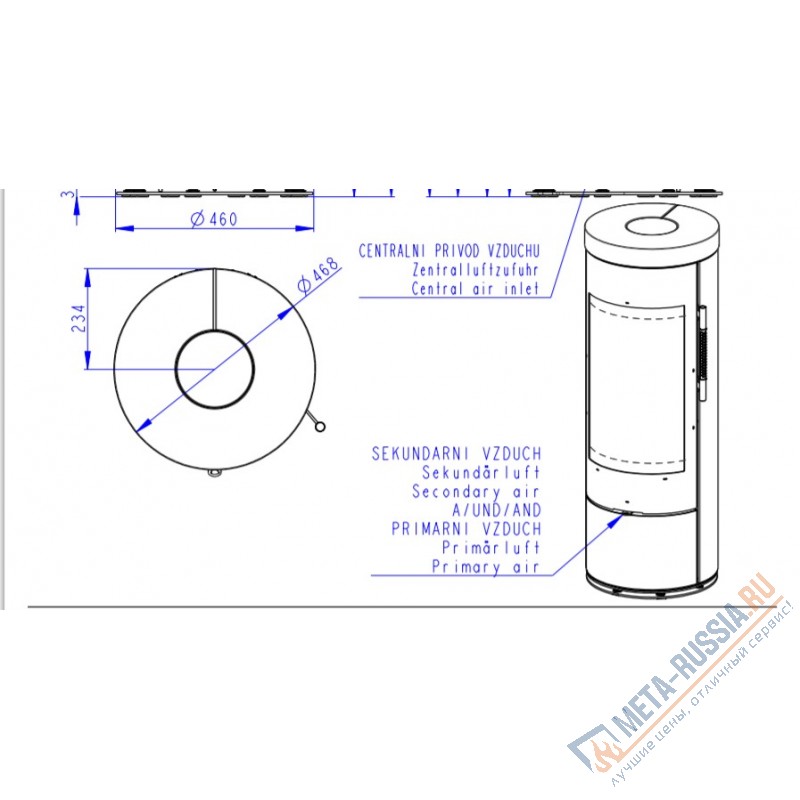 Печь-камин Romotop LUANCO N металл