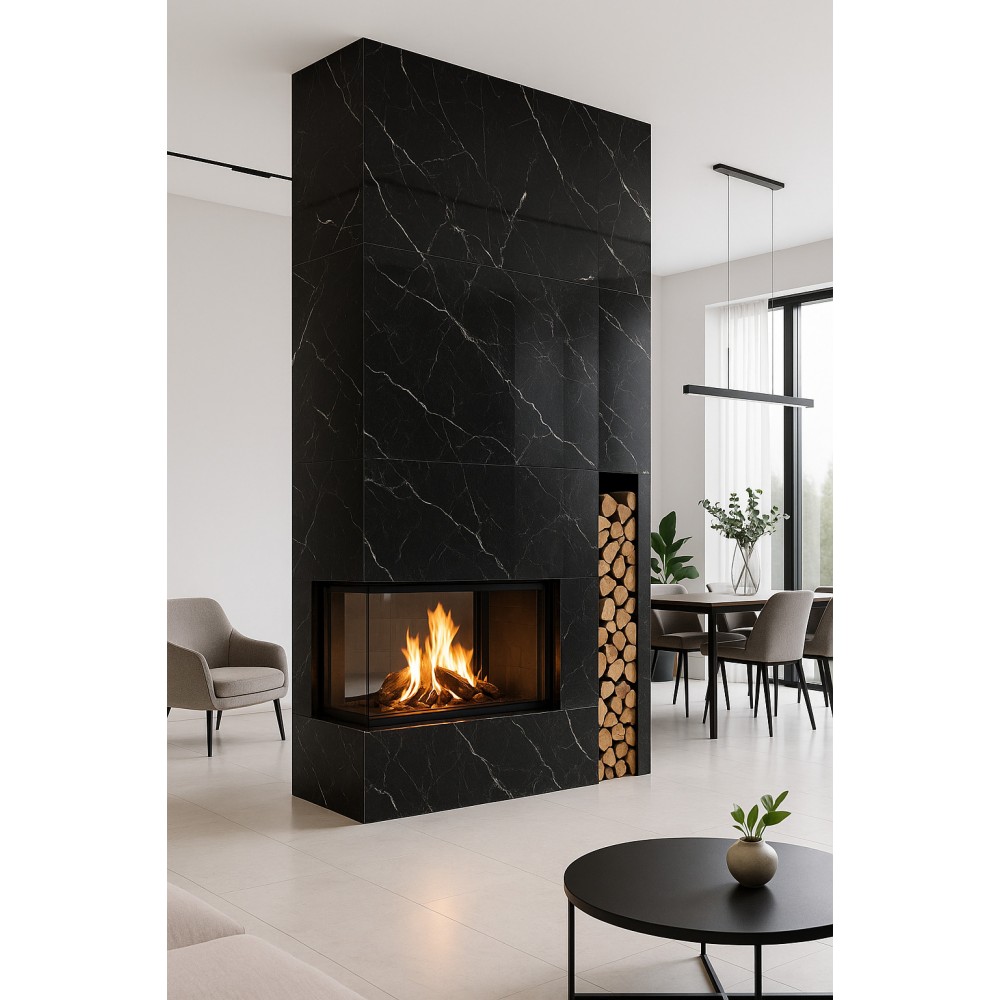 Современные дровяные камины со стеклом