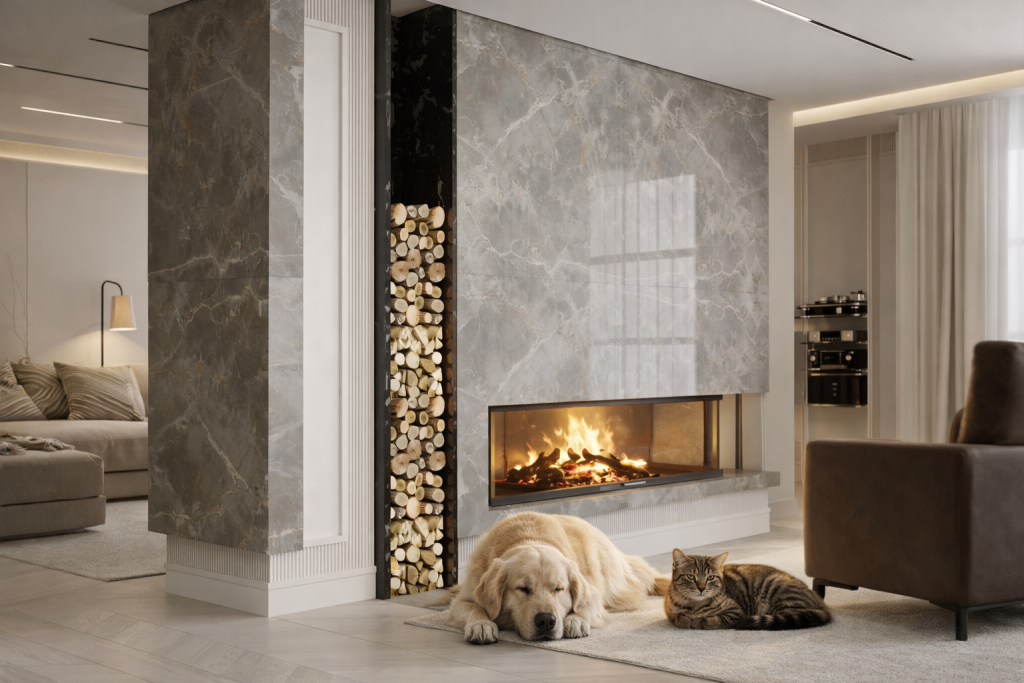 П-образная каминная топка